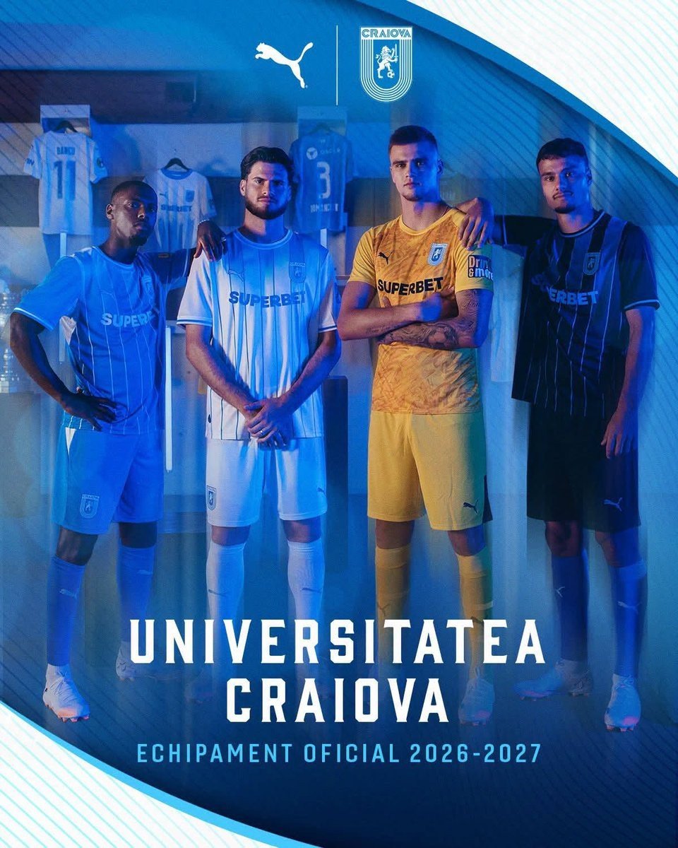Universitatea Craiova 26-27 Home, Away & Third Kits Released - featured image