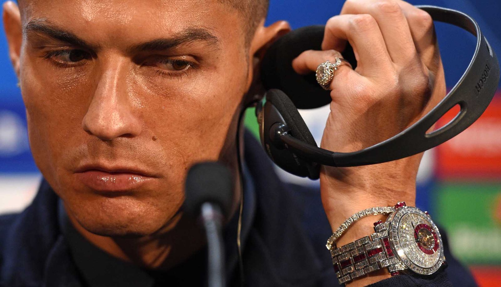 CR7 Shows Off Diamond Watch At Press Conference - featured image