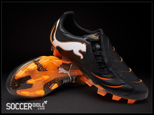 Puma PowerCat 1.10 Football Boots - Black/White/Fluo Orange - featured image