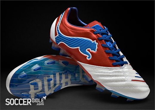 Puma PowerCat 1.12 SL Football Boots - White/Red/Limoges - featured image