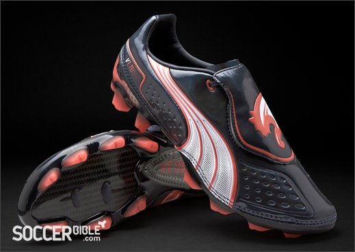Puma v1.11 Football Boots - Charcoal/White/Fluo Peach - featured image