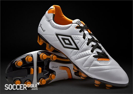 Umbro Speciali III Pro Football Boots - White/Black/Nectarine - featured image