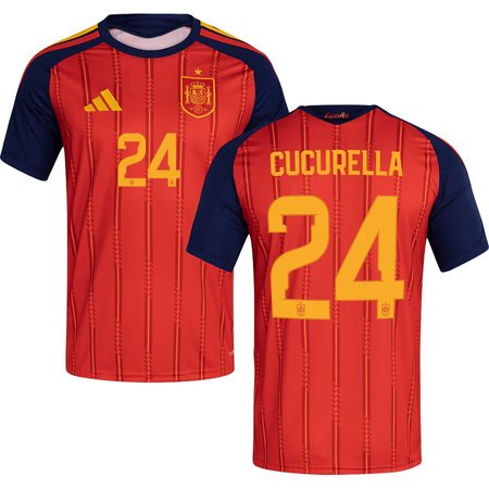 CUCURELLA #24 Spain Home Soccer jersey World Cup 2026