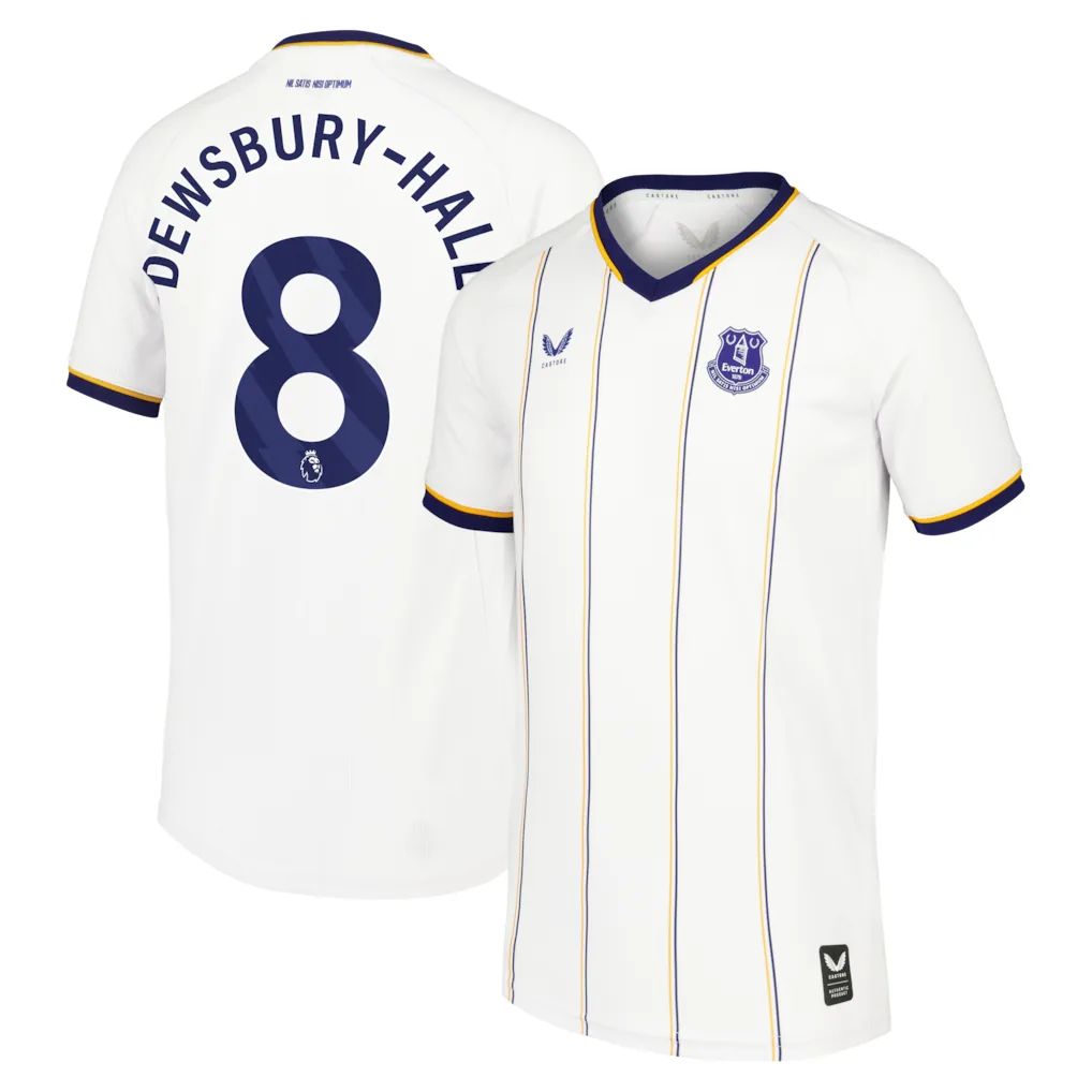 Everton Castore Away Replica Shirt 2026-27 - Kids with Dewsbury-Hall 8 printing