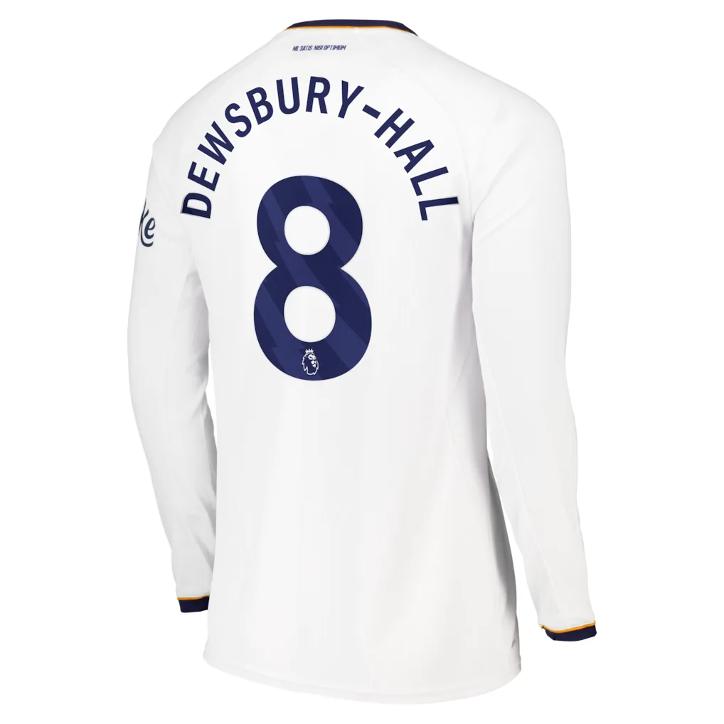 Everton Castore Away Replica Shirt 2026-27 - Long Sleeve with Dewsbury-Hall 8 printing — view 3