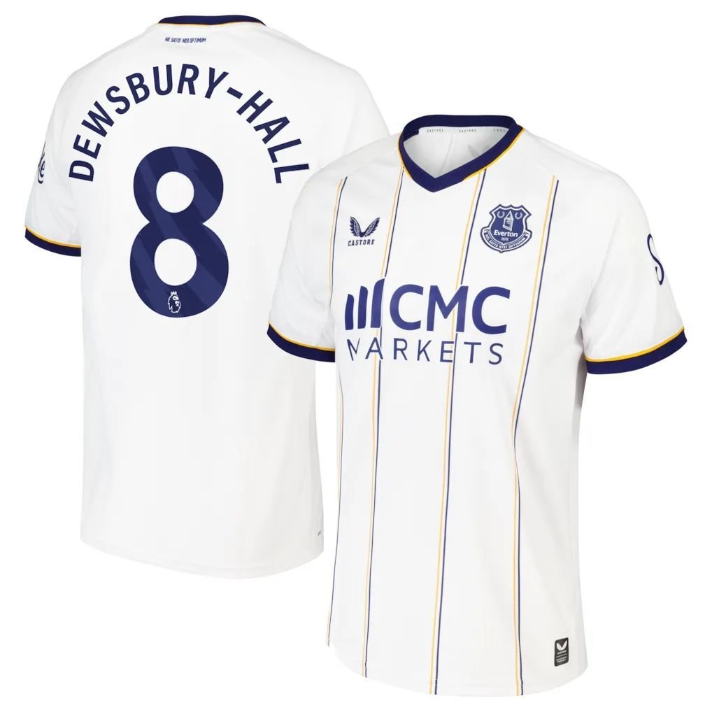 Everton Castore Away Replica Shirt 2026-27 with Dewsbury-Hall 8 printing