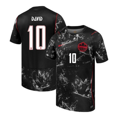 Jonathan David #10 Canada Away Stadium Soccer jersey World Cup 2026