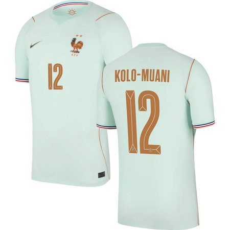 KOLO MUANI #12 France Away Soccer jersey World Cup 2026