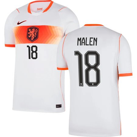 MALEN #18 Netherlands Away Soccer jersey World Cup 2026