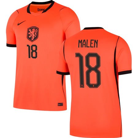 MALEN #18 Netherlands Home Soccer jersey World Cup 2026