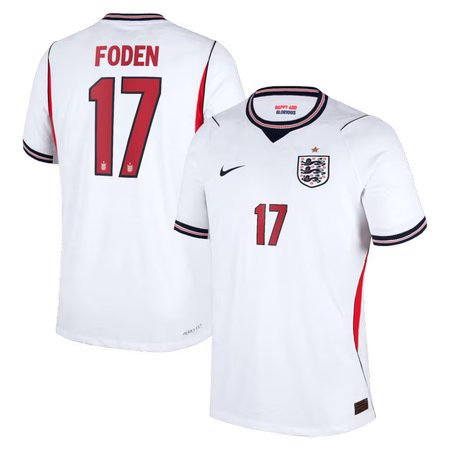 Phil Foden #17 England Home Match Soccer jersey World Cup 2026