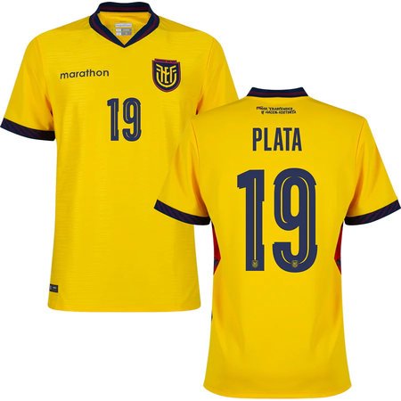 PLATA #19 Ecuador Home Soccer jersey World Cup 2026