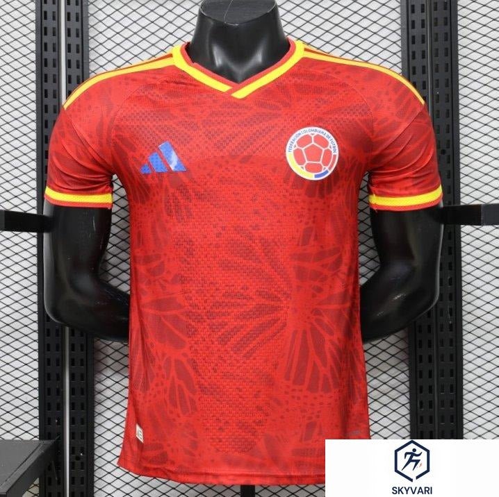Player Version 2026 Colombia Red &amp; Yellow Away Jersey