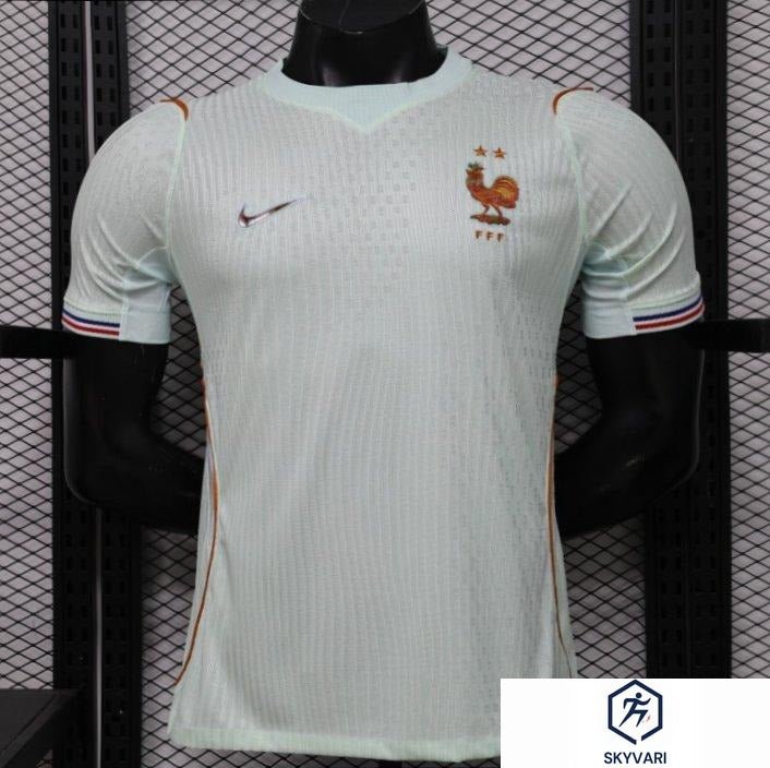 Player Version 2026 France Light Mint with Orange Side Stripe Away Jersey