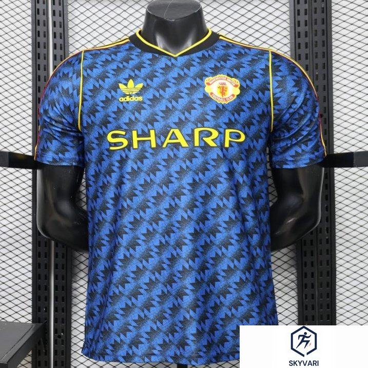 Player Version 2026 Manchester United Blue with Black Away Jersey