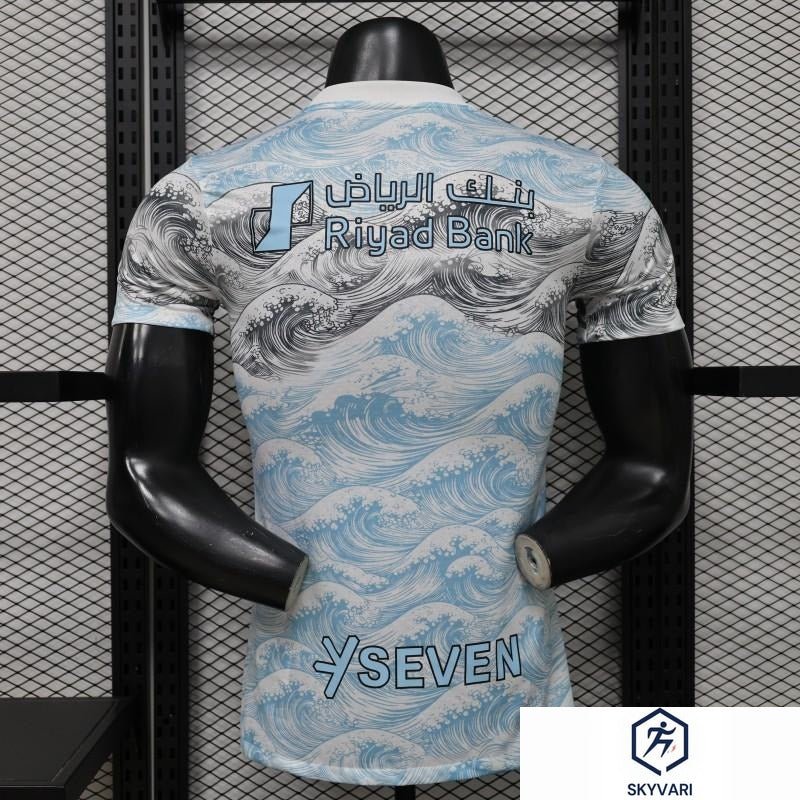 Player Version 26/27 Al-Hilal SFC White &amp; Blue Hokusai Wave Print Special Edition Away Jersey — view 2