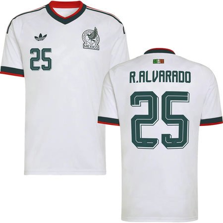 R.ALVARADO #25 Mexico Away Soccer jersey World Cup 2026
