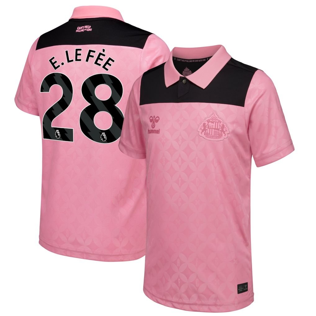 Sunderland x Elvis Hummel Away Shirt 2026-27 - Kids with E. Le Fée 28 printing