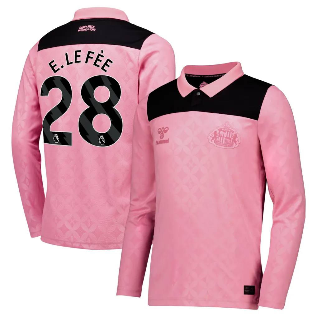Sunderland x Elvis Hummel Away Shirt 2026-27 - Long Sleeve - Kids with E. Le Fée 28 printing