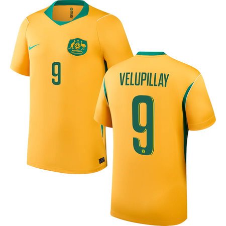 VELUPILLAY #9 Australia Home Soccer jersey World Cup 2026