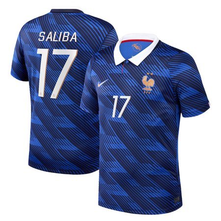 William Saliba #17 France Home Stadium Soccer jersey World Cup 2026