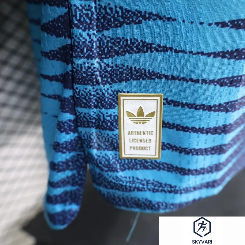 2026 Player Version Colombia Blue with Wavy Zigzag Pattern Jersey Soccer Football — view 3