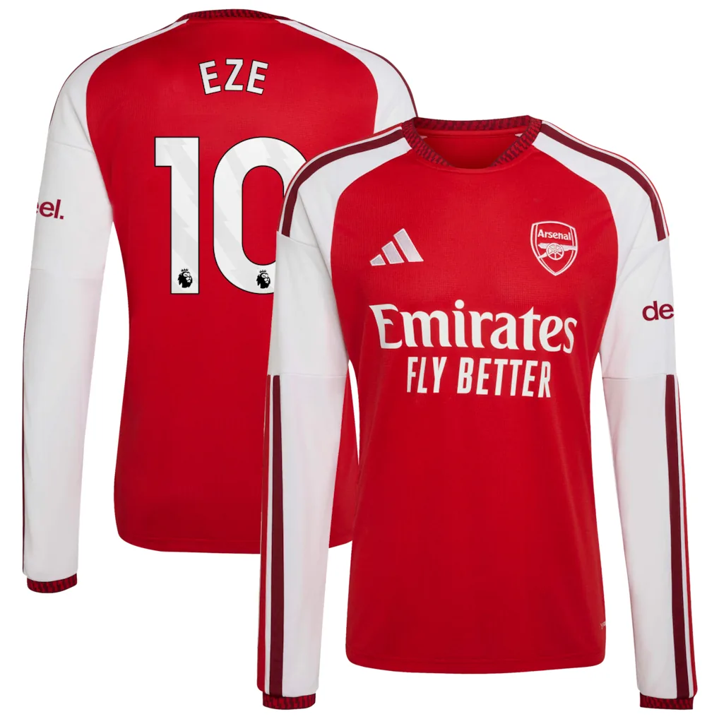 Arsenal Home Shirt 2026-27 - Long Sleeve with Eze 10 printing Soccer Football Jersey