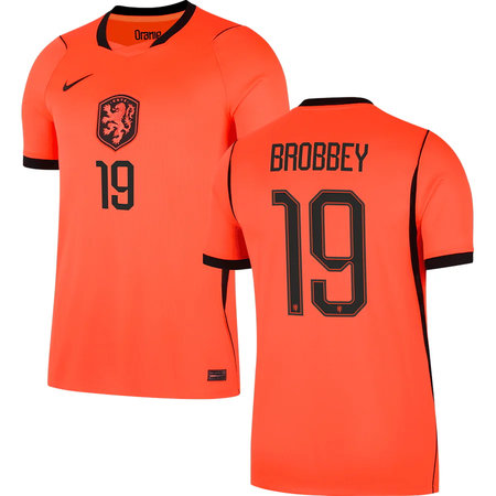 BROBBEY #19 Netherlands Home Soccer jersey World Cup 2026