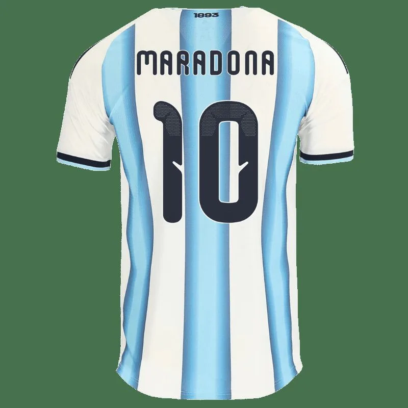 Diego Maradona Argentina 26/27 Authentic Home Jersey Soccer Football