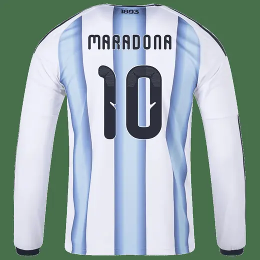Diego Maradona Argentina 26/27 Long Sleeve Home Jersey