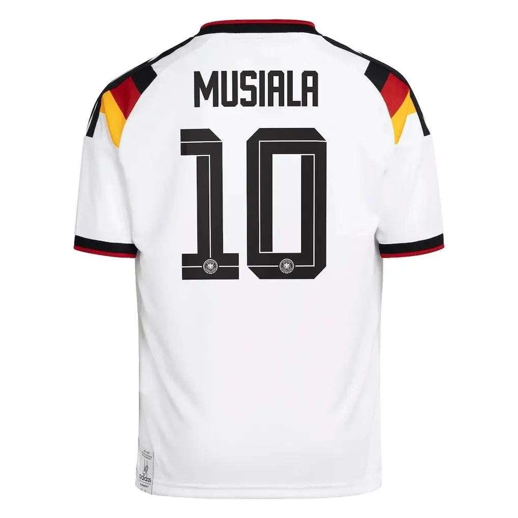 Jamal Musiala #10 Germany Home Long Sleeve World Cup 2026 Kids Soccer Football Kit Set - Jersey and Shorts — view 3