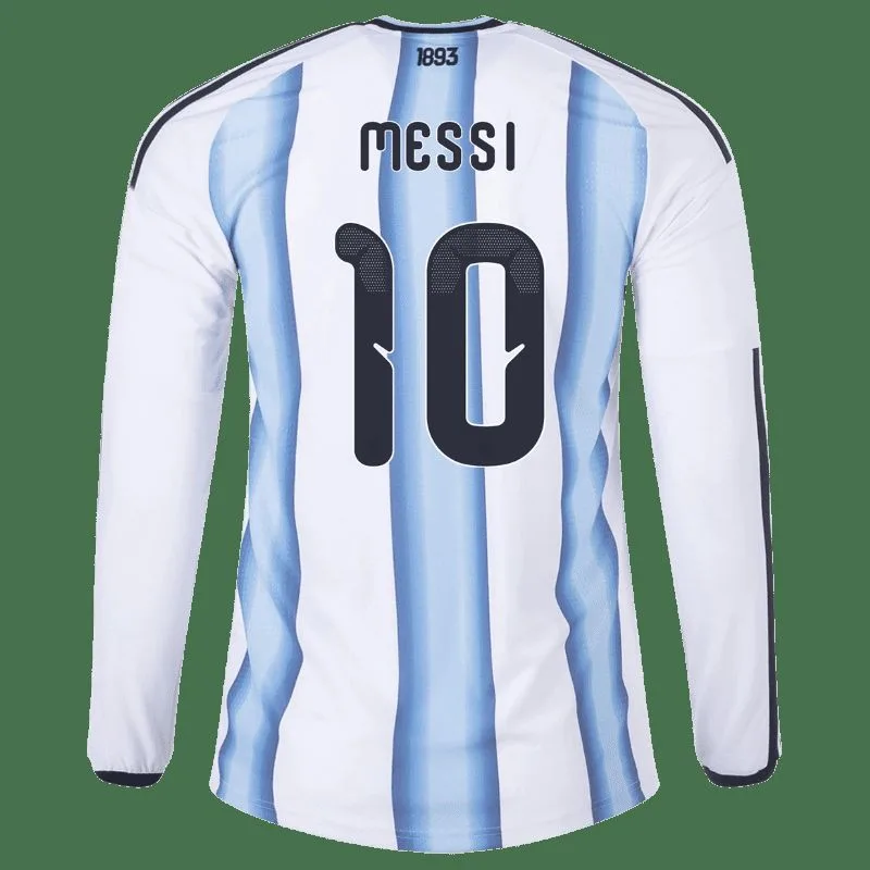 Lionel Messi Argentina 26/27 Long Sleeve Authentic Home Jersey Soccer Football