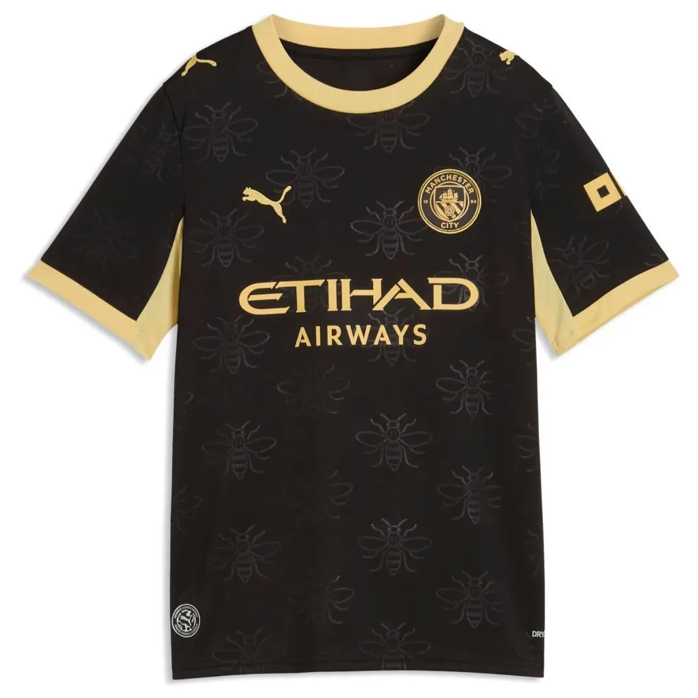 Manchester City Away Shirt 2026-27 - Kids with Haaland #9 printing soccer set, Includes jersey and shorts — view 2