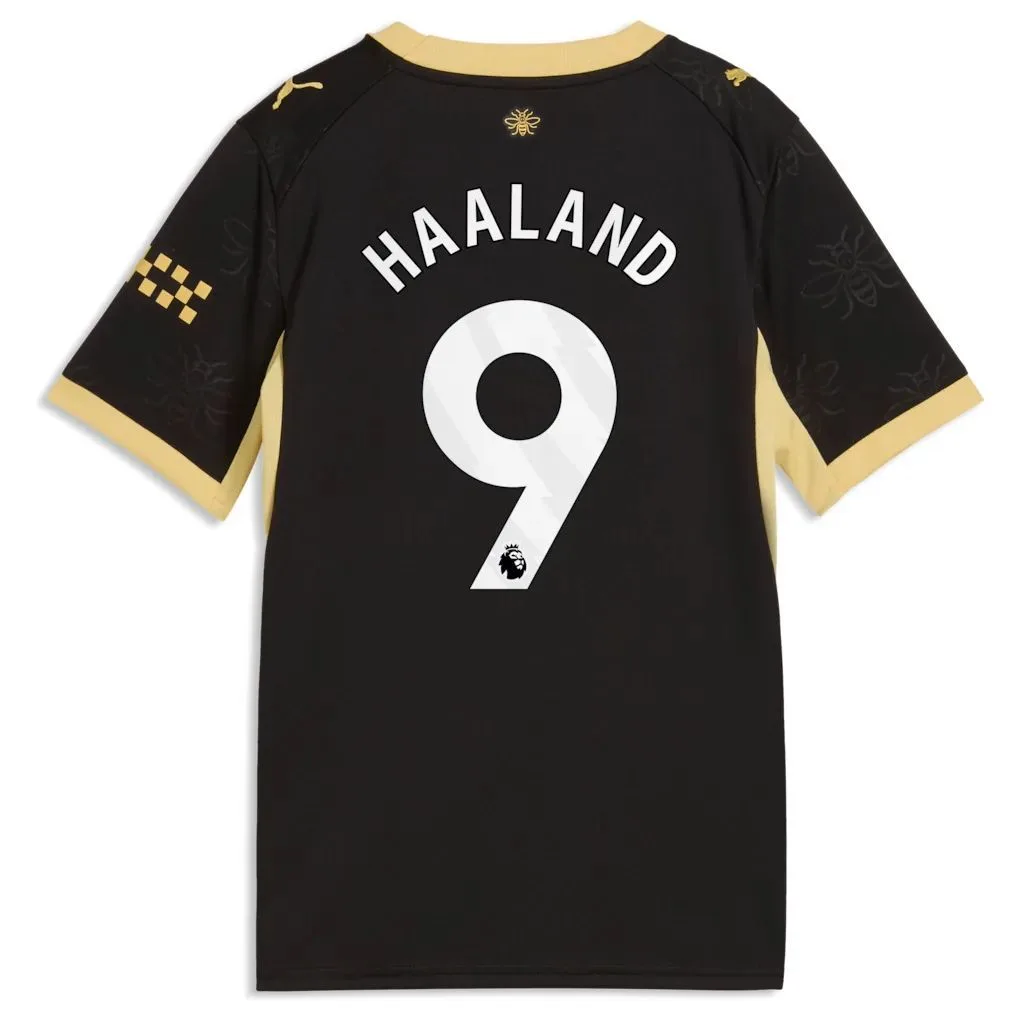 Manchester City Away Shirt 2026-27 - Kids with Haaland #9 printing soccer set, Includes jersey and shorts — view 3