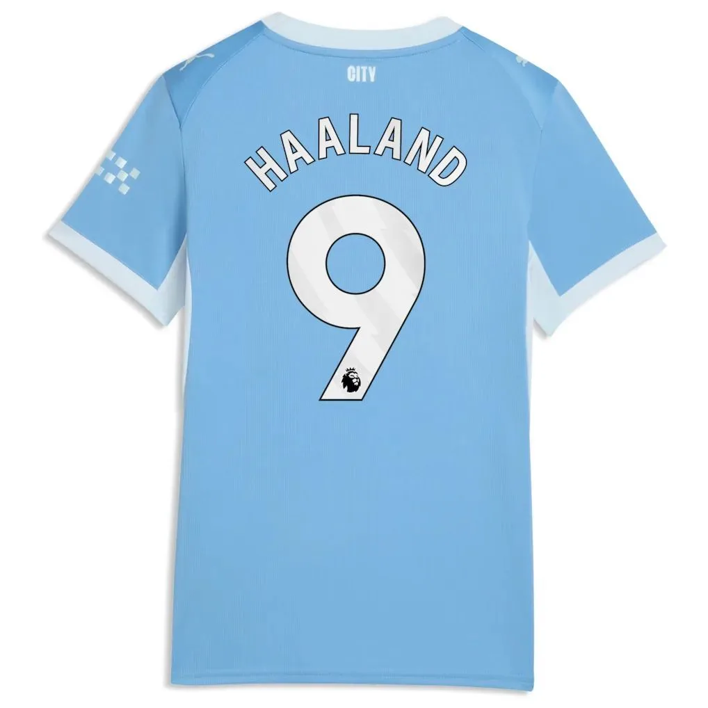 Manchester City Home Shirt 2026-27 - Womens with Haaland 9 printing Soccer Football Jersey — view 3
