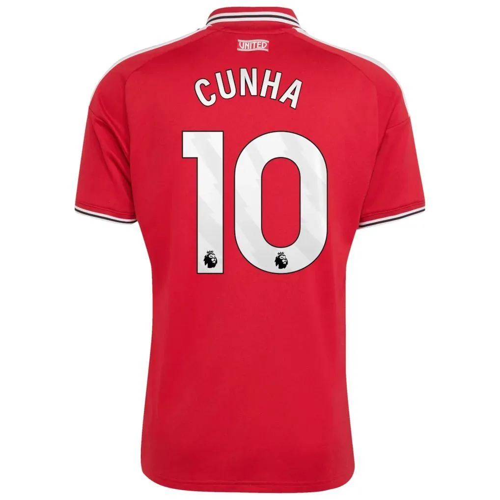 Manchester United Home Shirt 2026-27 with Cunha 10 printing Soccer Football Jersey — view 3