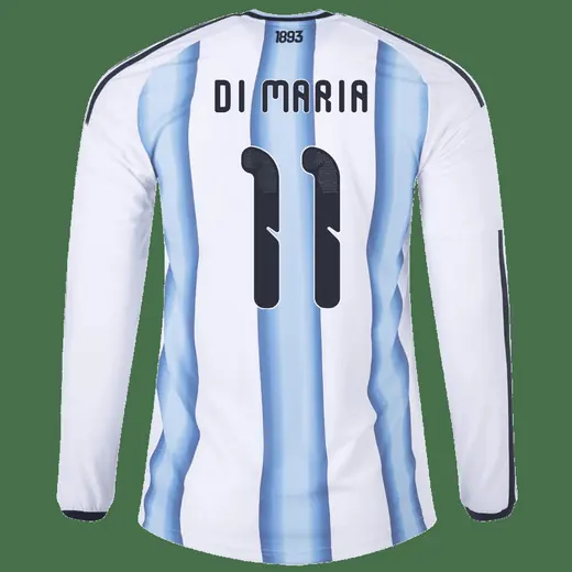 Ángel Di María Argentina 26/27 Long Sleeve Authentic Home Jersey