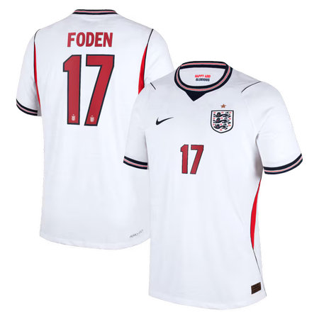 Phil Foden #17 England Home Match Soccer jersey World Cup 2026