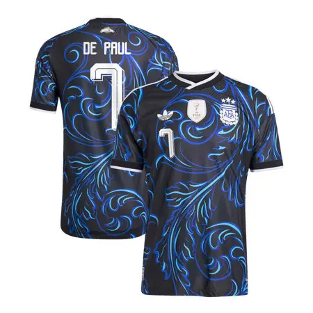 Rodrigo De Paul #7 Argentina Away Soccer jersey World Cup 2026