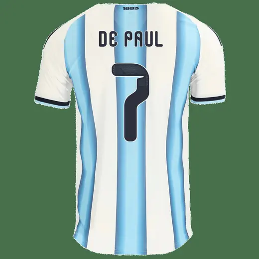 Rodrigo De Paul Argentina 26/27 Authentic Home Jersey
