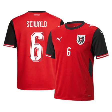 SEIWALD #6 Austria Home Soccer jersey World Cup 2026