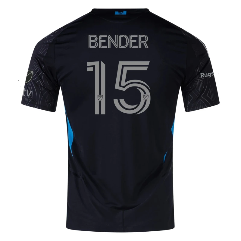 Ben Bender Charlotte FC 2025 Authentic Away Jersey by adidas